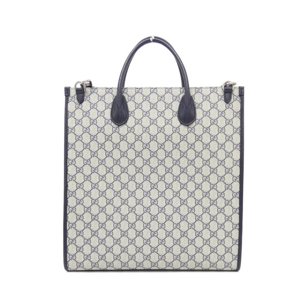 Gucci GG Interlocking leather blue Supreme monogram G beige Tote Blue Tan